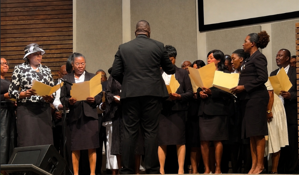 Haitian ministry choir worshiping together at Bethany E.C. Church